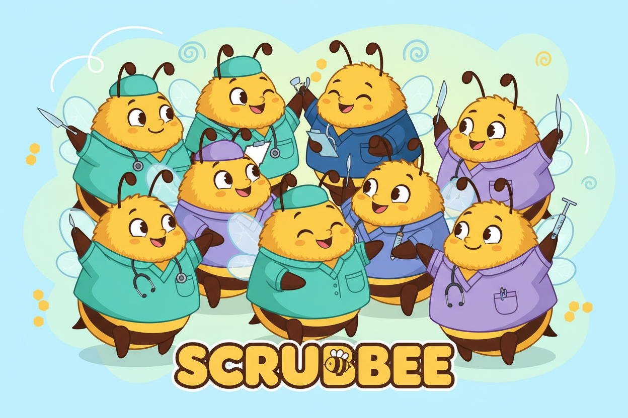 BEES WEARING SCRUBS