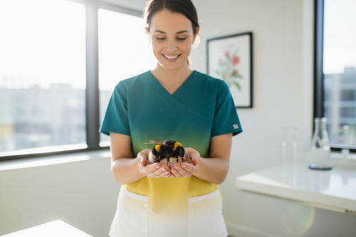 holding a bee